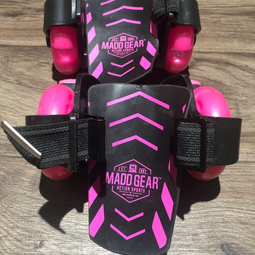 Madd Gear Girls Pink Rollers Light Up Heel Skates